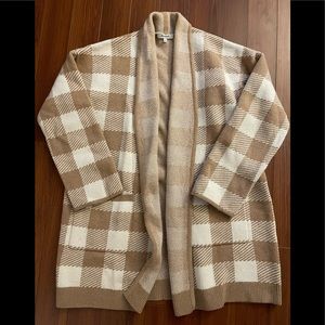 Madewell Minetta Sweater Coat in Buffalo Check
